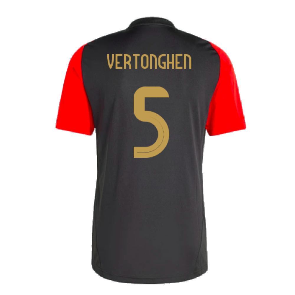 2024-2025 Belgium Training Jersey (Black) (Vertonghen 5)