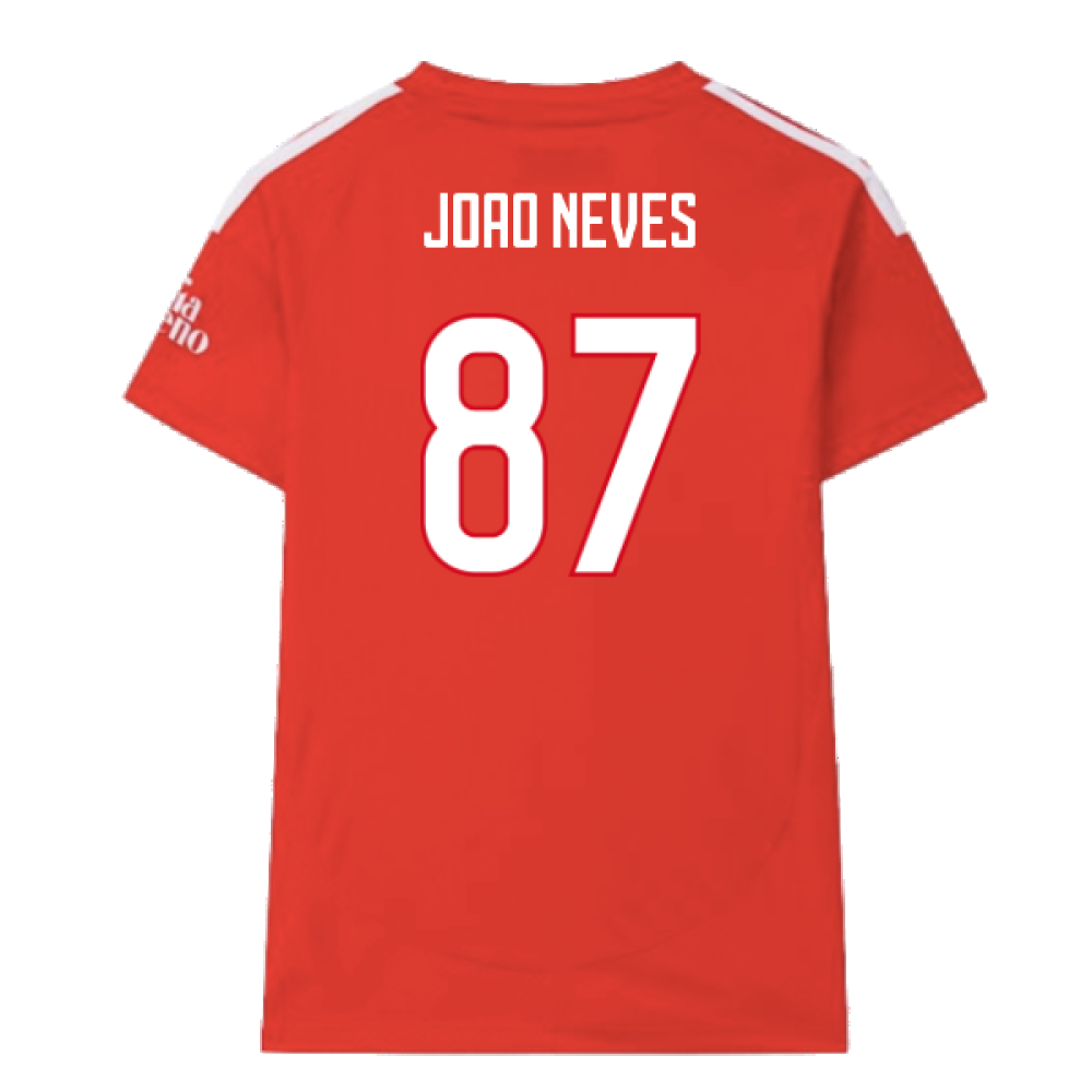 2024-2025 Benfica Home Shirt (Womens) (Joao Neves 87)