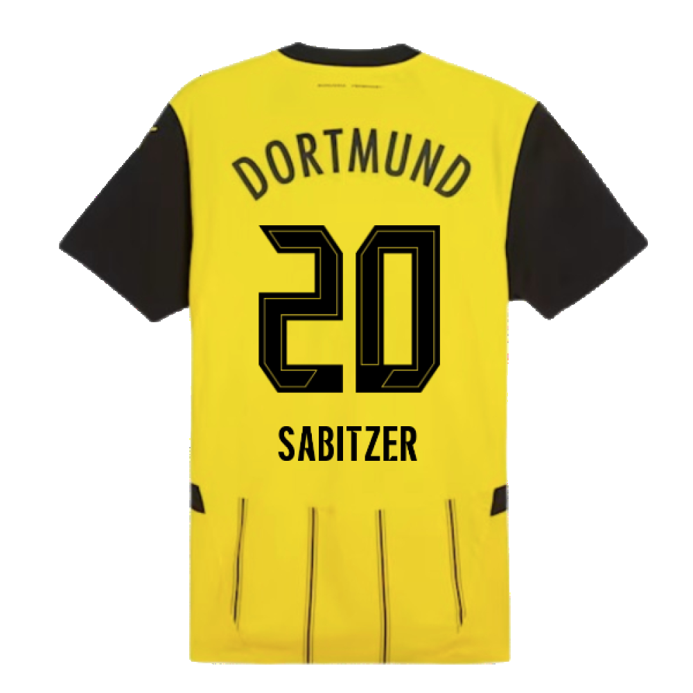 2024-2025 Borussia Dortmund Authentic Home Shirt (Sabitzer 20)