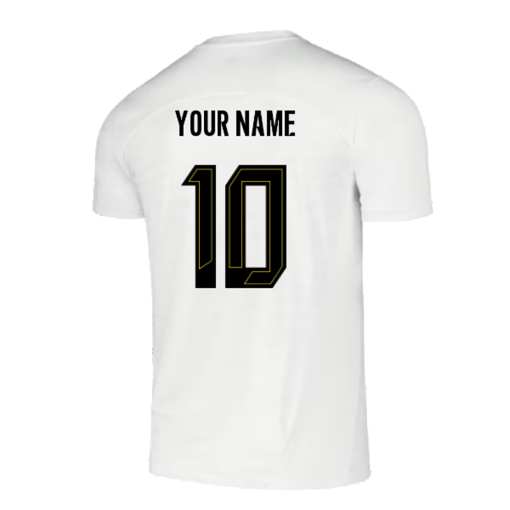 2024-2025 Borussia Dortmund Pre-Match Shirt (White) (Your Name)