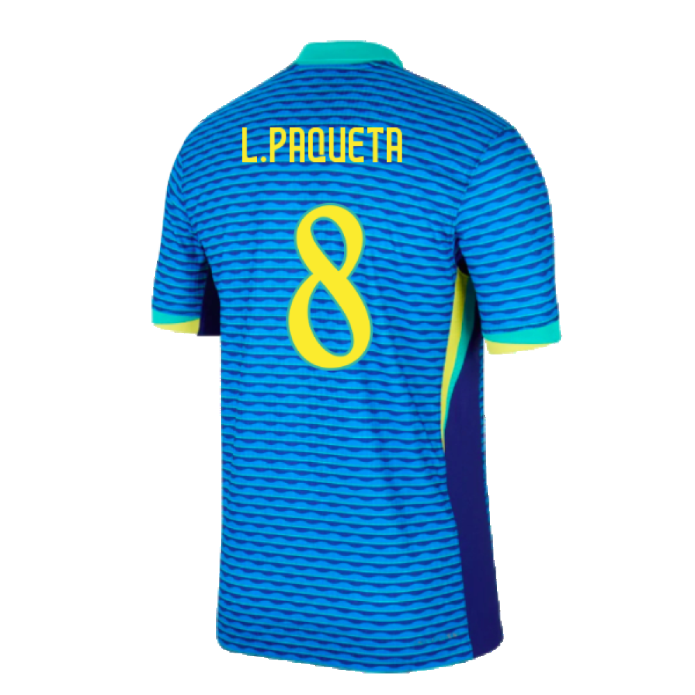 2024-2025 Brazil Away Dri-Fit ADV Match Shirt (L.Paqueta 8)