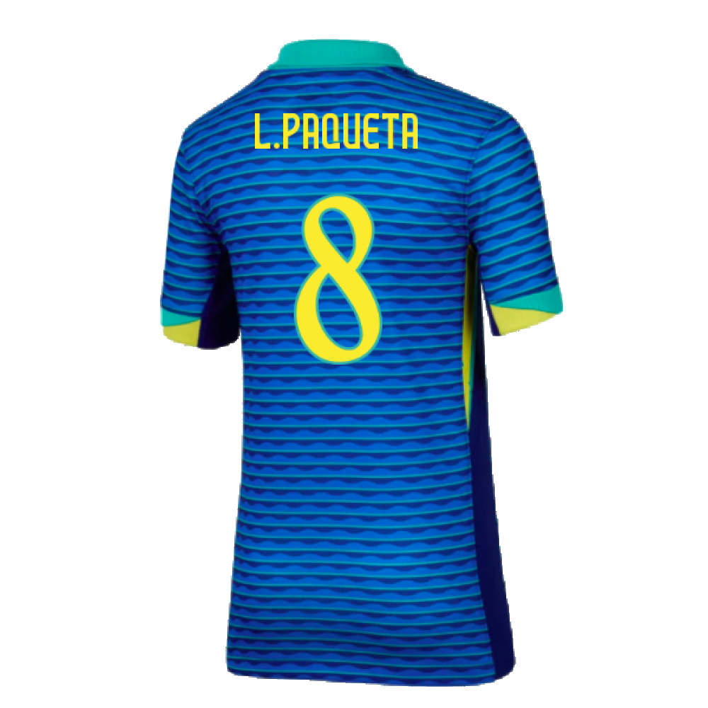 2024-2025 Brazil Away Shirt (Kids) (L.Paqueta 8)