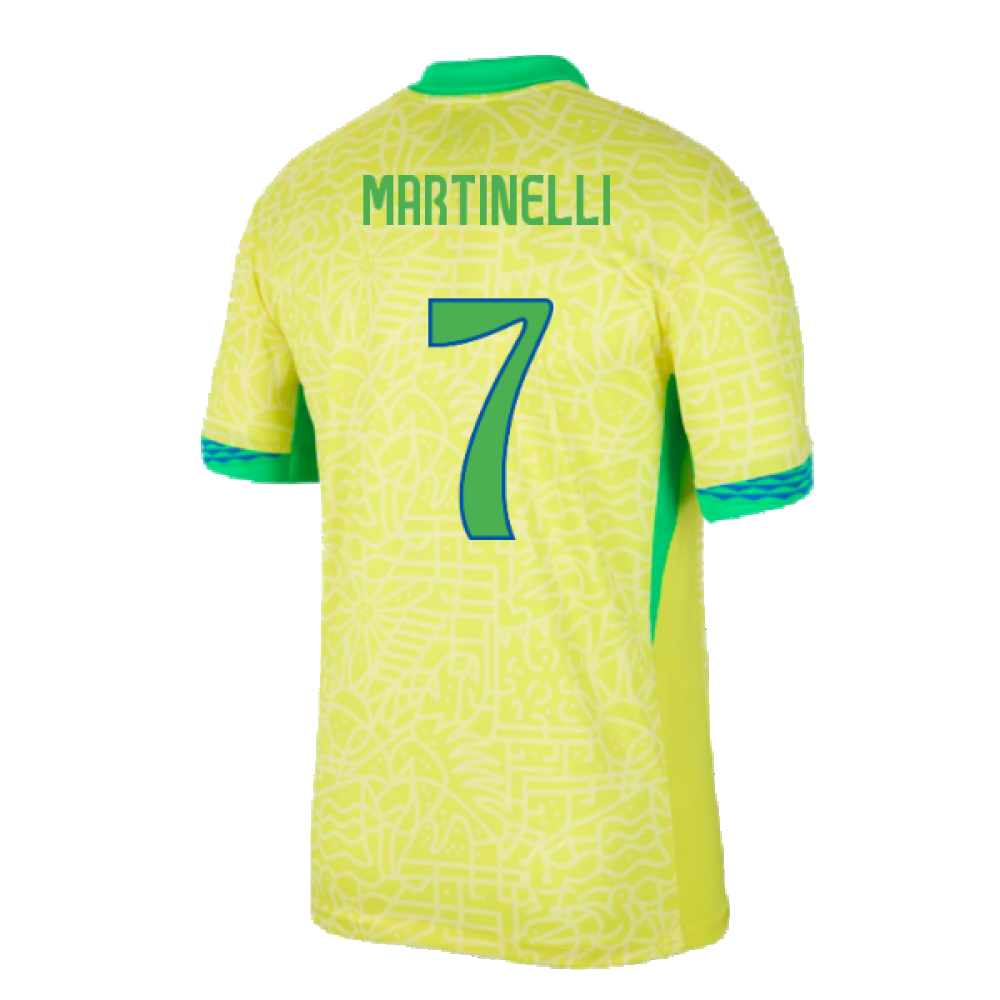 2024-2025 Brazil Home Dri-Fit ADV Match Shirt (Martinelli 7)