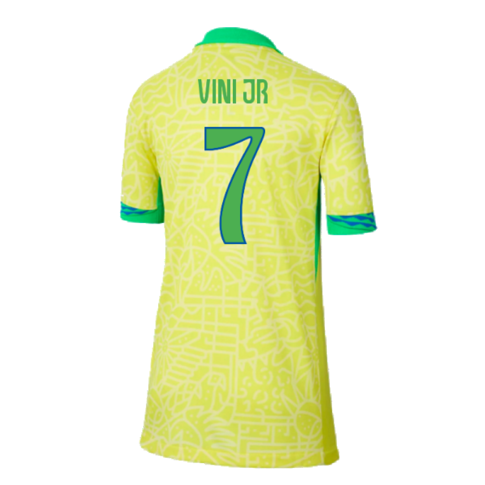 2024-2025 Brazil Home Shirt (Kids) (Vini JR 7)