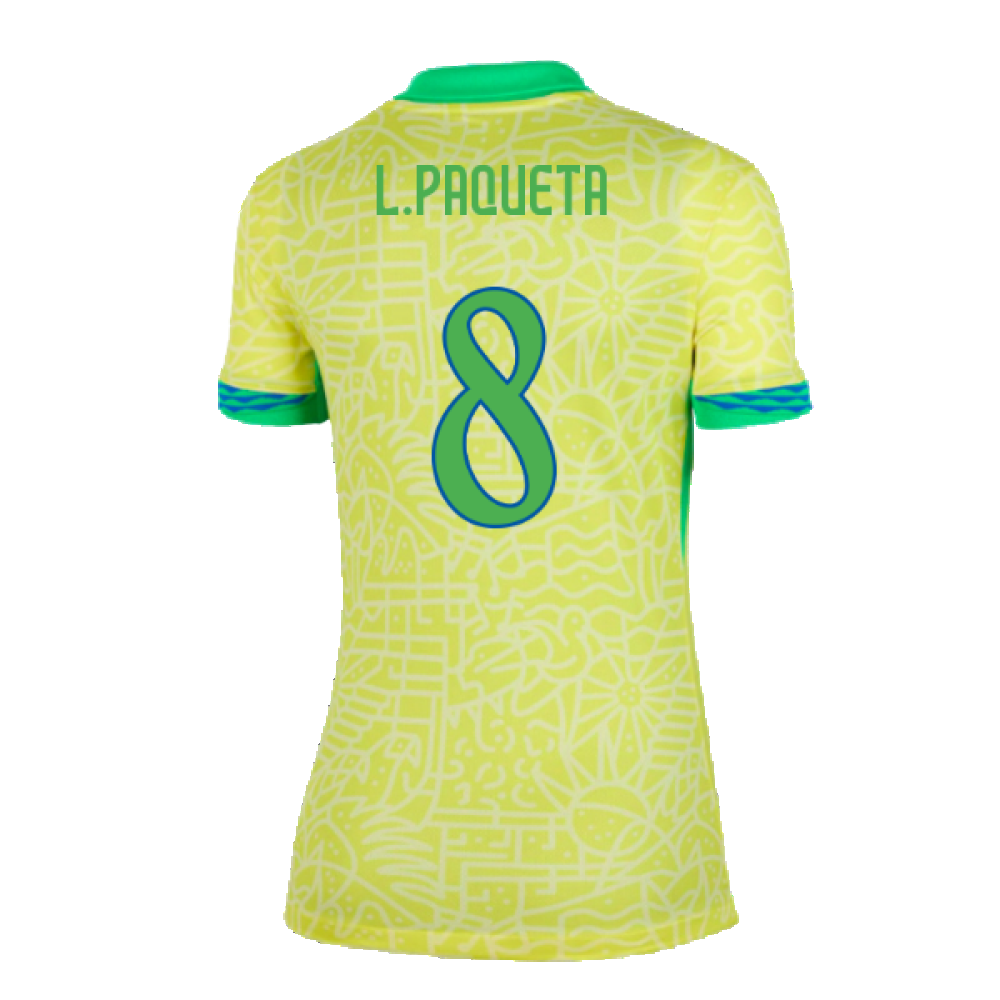 2024-2025 Brazil Home Shirt (Womens) (L.Paqueta 8)