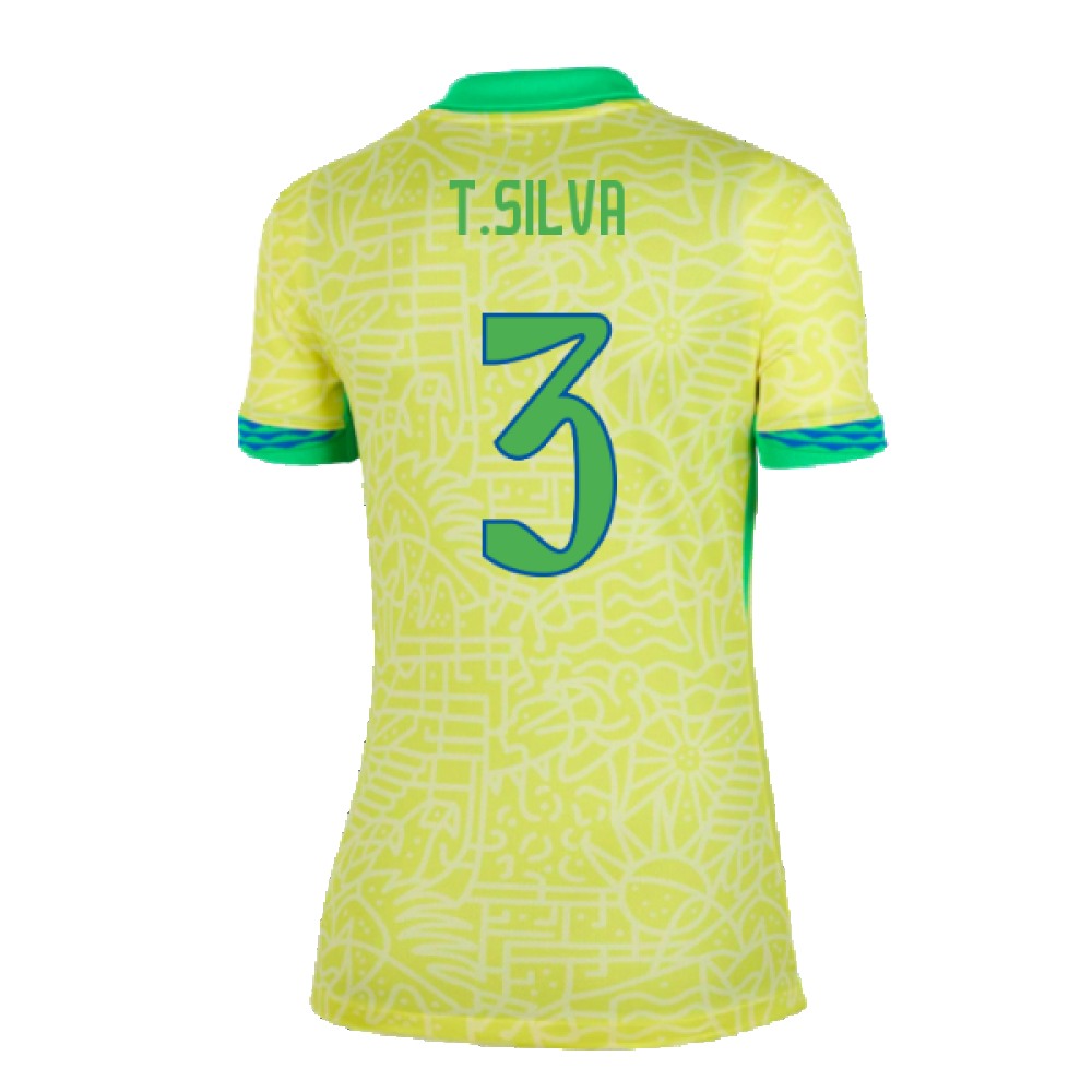 2024-2025 Brazil Home Shirt (Womens) (T.Silva 3)