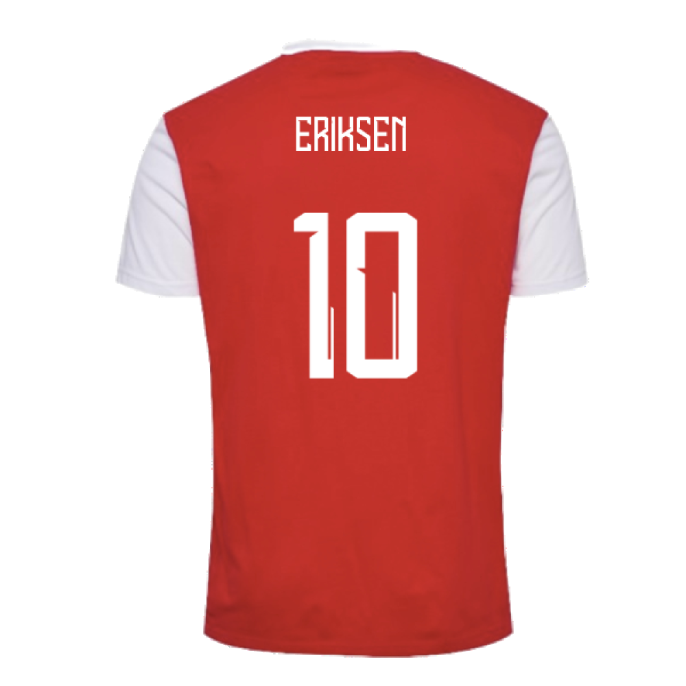 2024-2025 Denmark Fan 24 Block Tee (Red) (Eriksen 10)