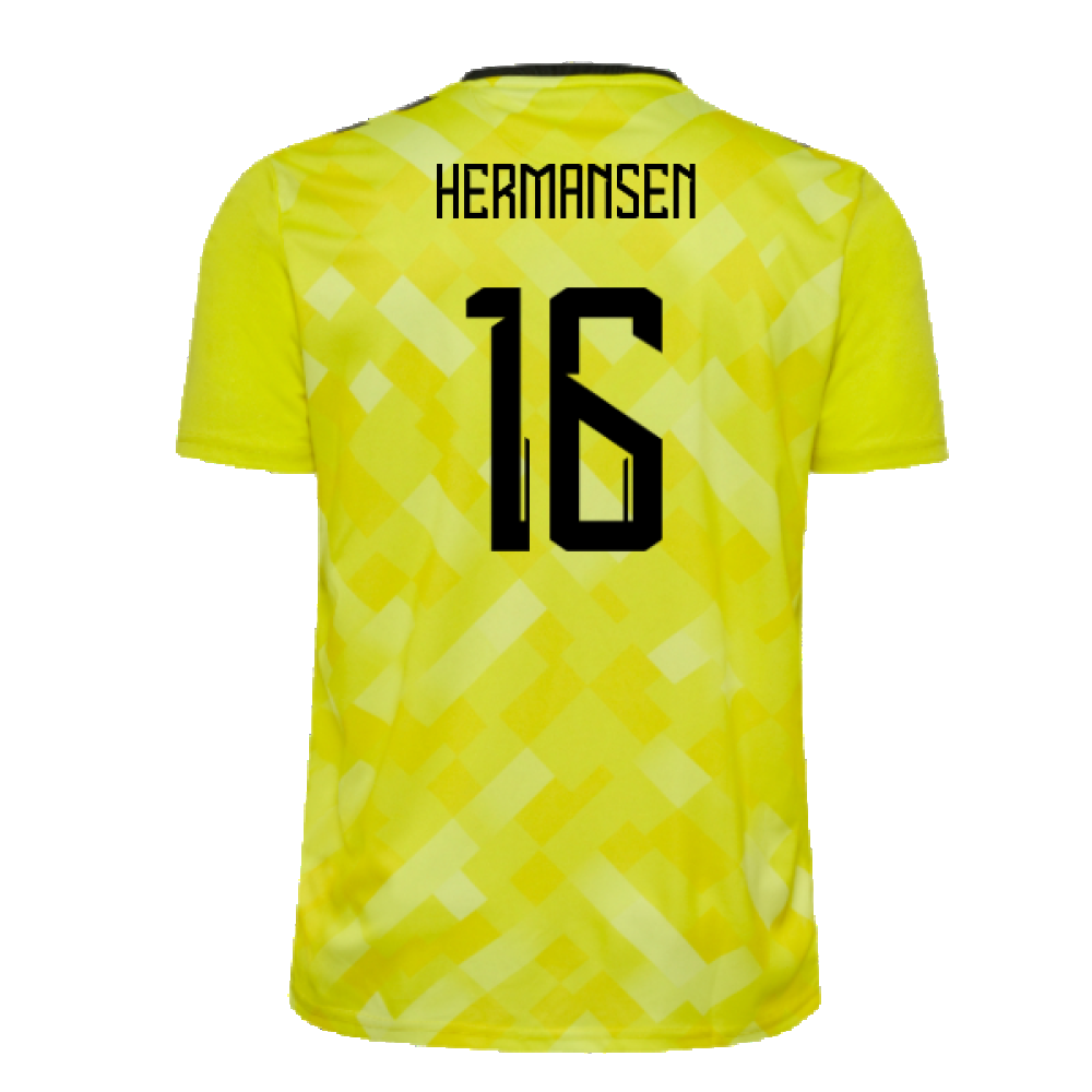 2024-2025 Denmark Home Goalkeeper Shirt (Yellow) (Hermansen 16)