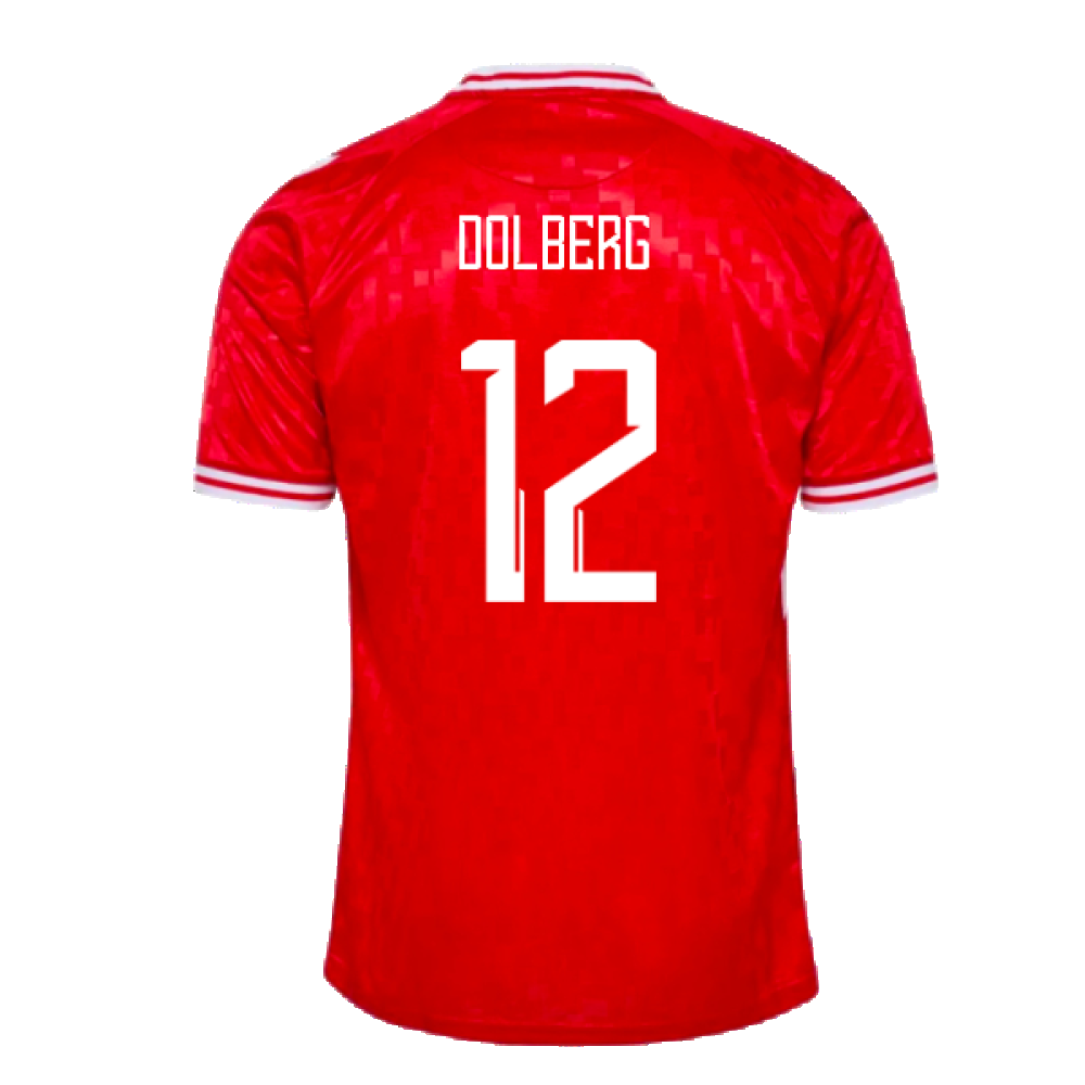 2024-2025 Denmark Home Shirt (Dolberg 12)