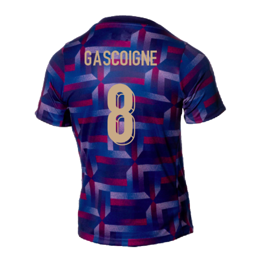 2024-2025 England Academy Pro Pre-Match Shirt (Purple Ink) (Gascoigne 8)