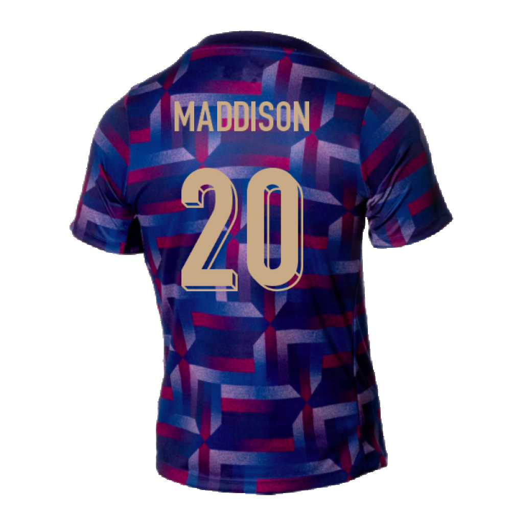 2024-2025 England Academy Pro Pre-Match Shirt (Purple Ink) (Maddison 20)