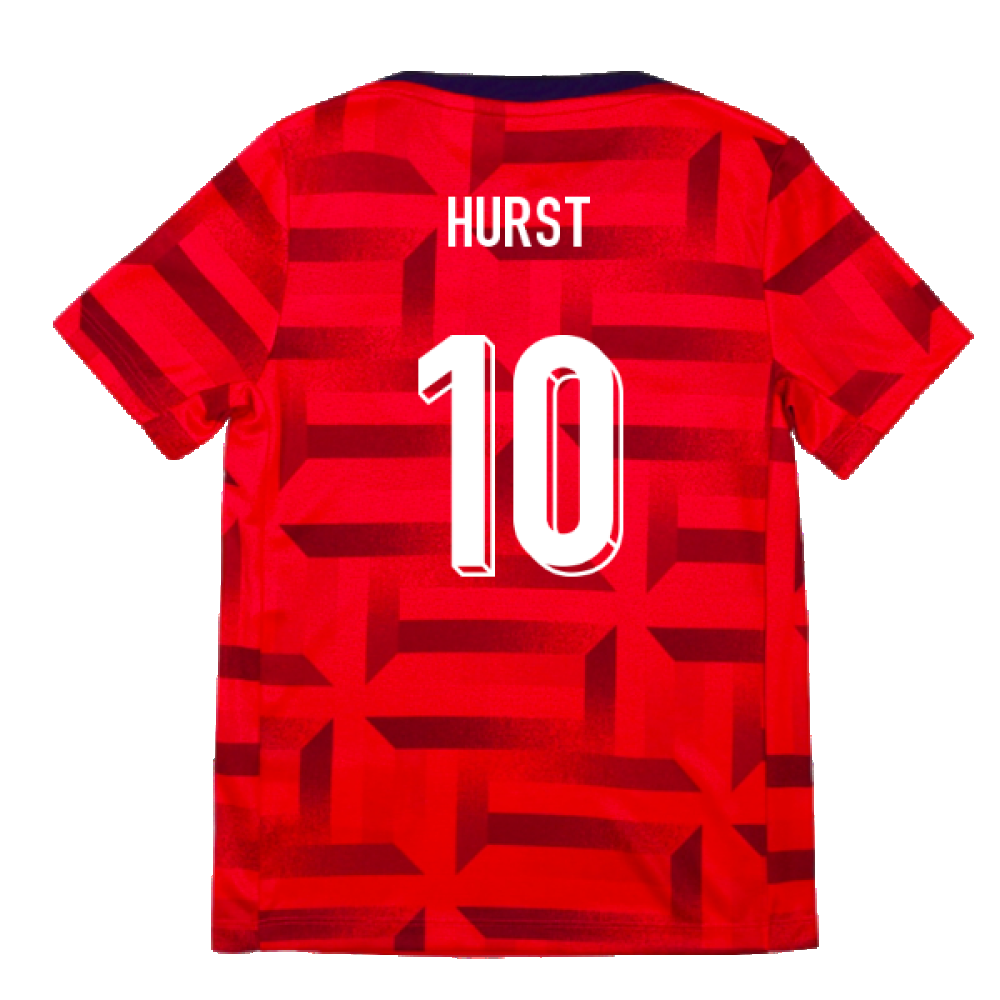 2024-2025 England Academy Pro Pre-Match Top (Siren Red) - Kids (Hurst 10)