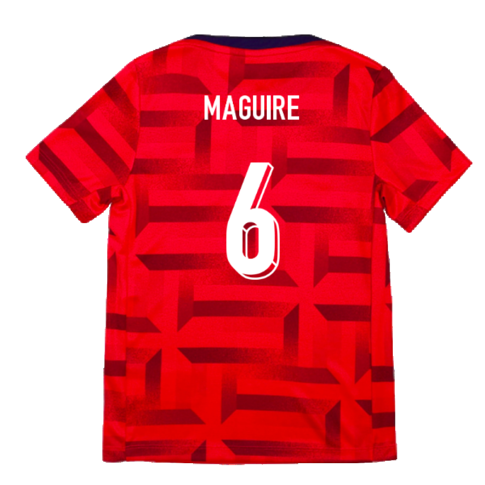 2024-2025 England Academy Pro Pre-Match Top (Siren Red) - Kids (Maguire 6)