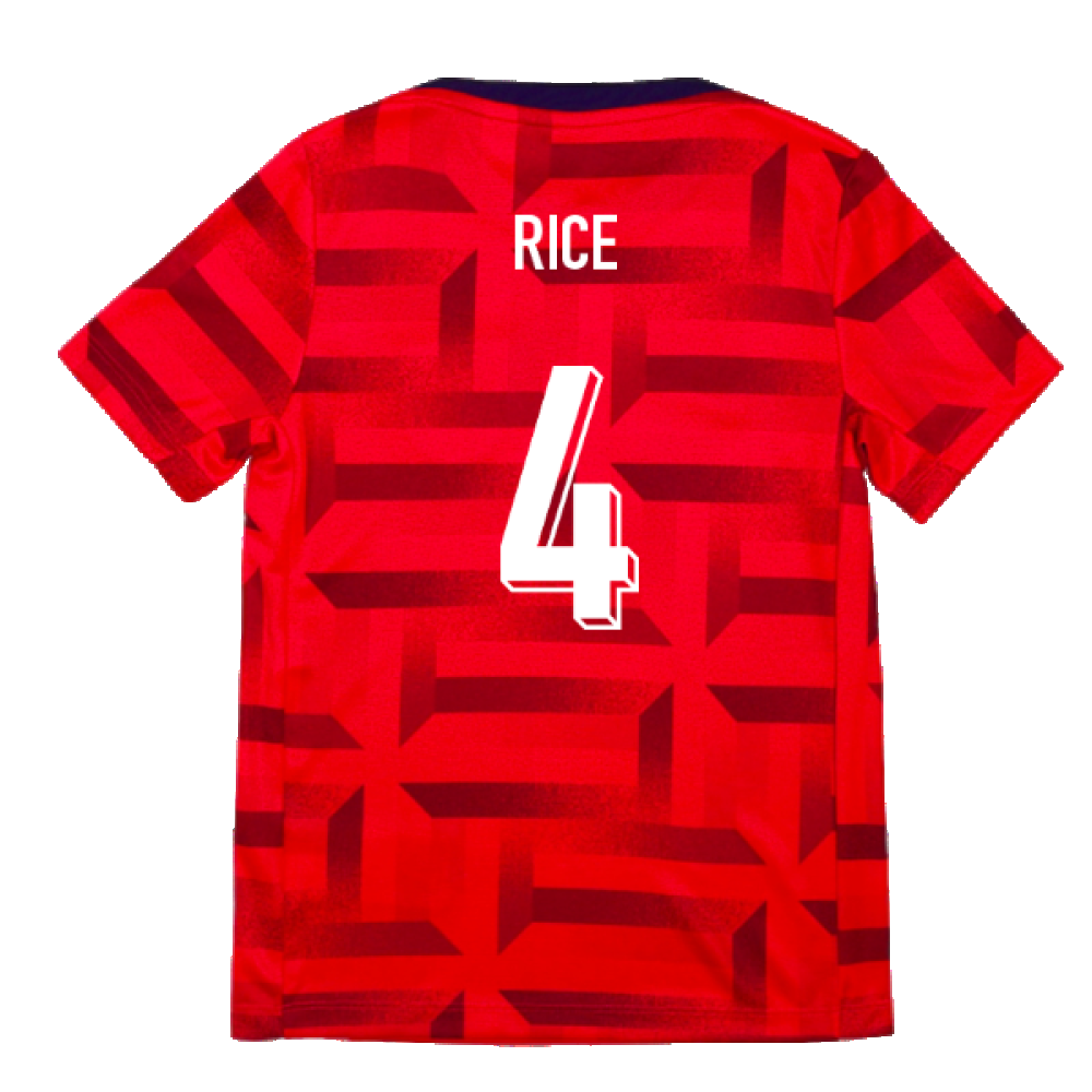 2024-2025 England Academy Pro Pre-Match Top (Siren Red) - Kids (Rice 4)