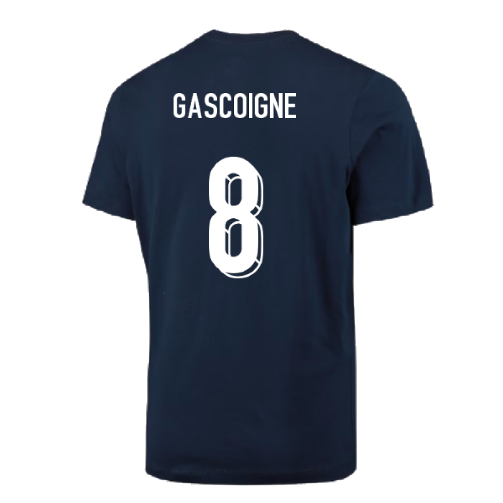 2024-2025 England Football T-Shirt (Navy) (Gascoigne 8)