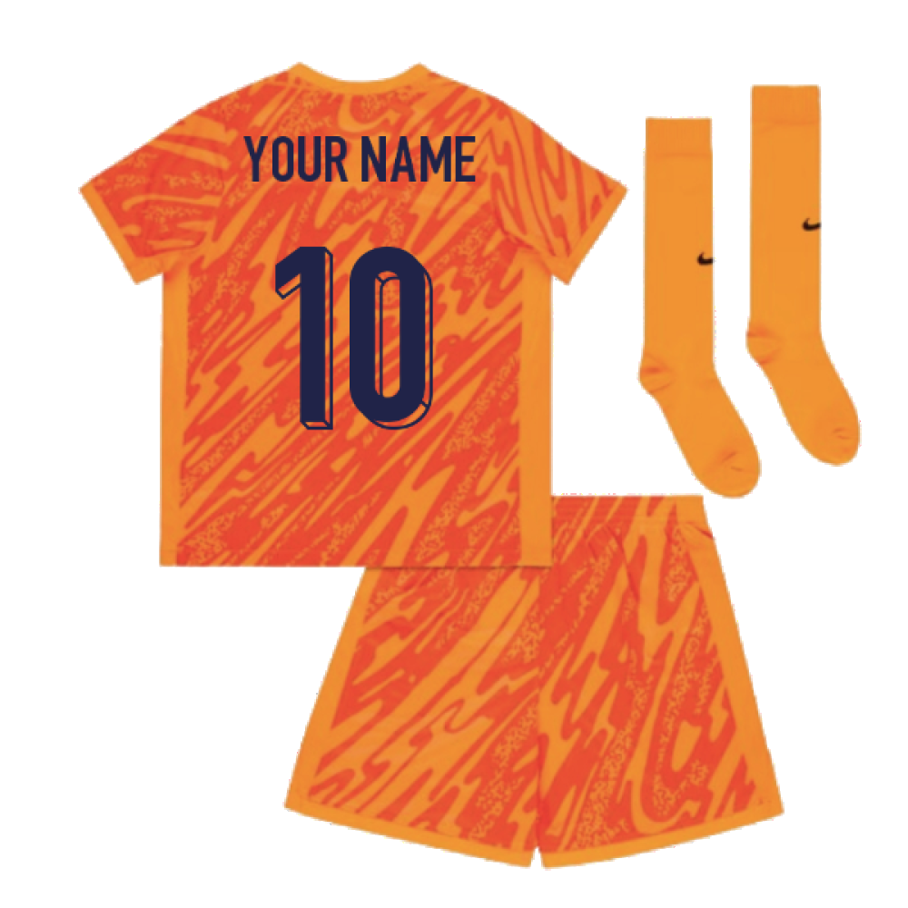 2024-2025 England Home Goalkeeper Mini Kit (Your Name)