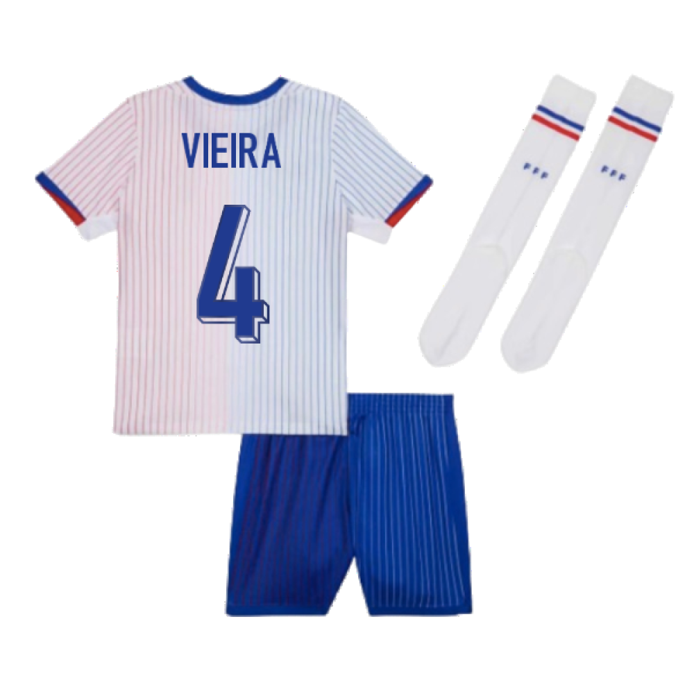 2024-2025 France Away Little Boys Mini Kit (Vieira 4)