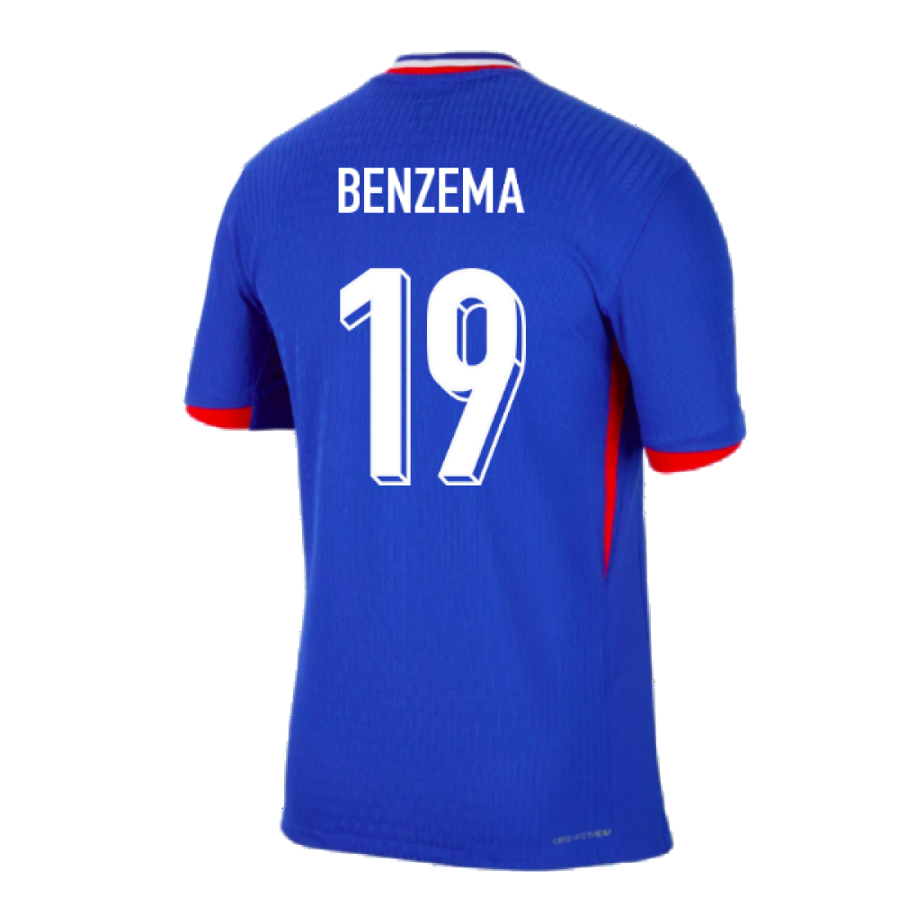 2024-2025 France Dri-FIT ADV Match Home Shirt (Benzema 19)