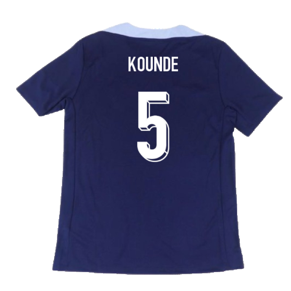 2024-2025 France Dri-Fit Strike Training Shirt (Navy) (Kounde 5)