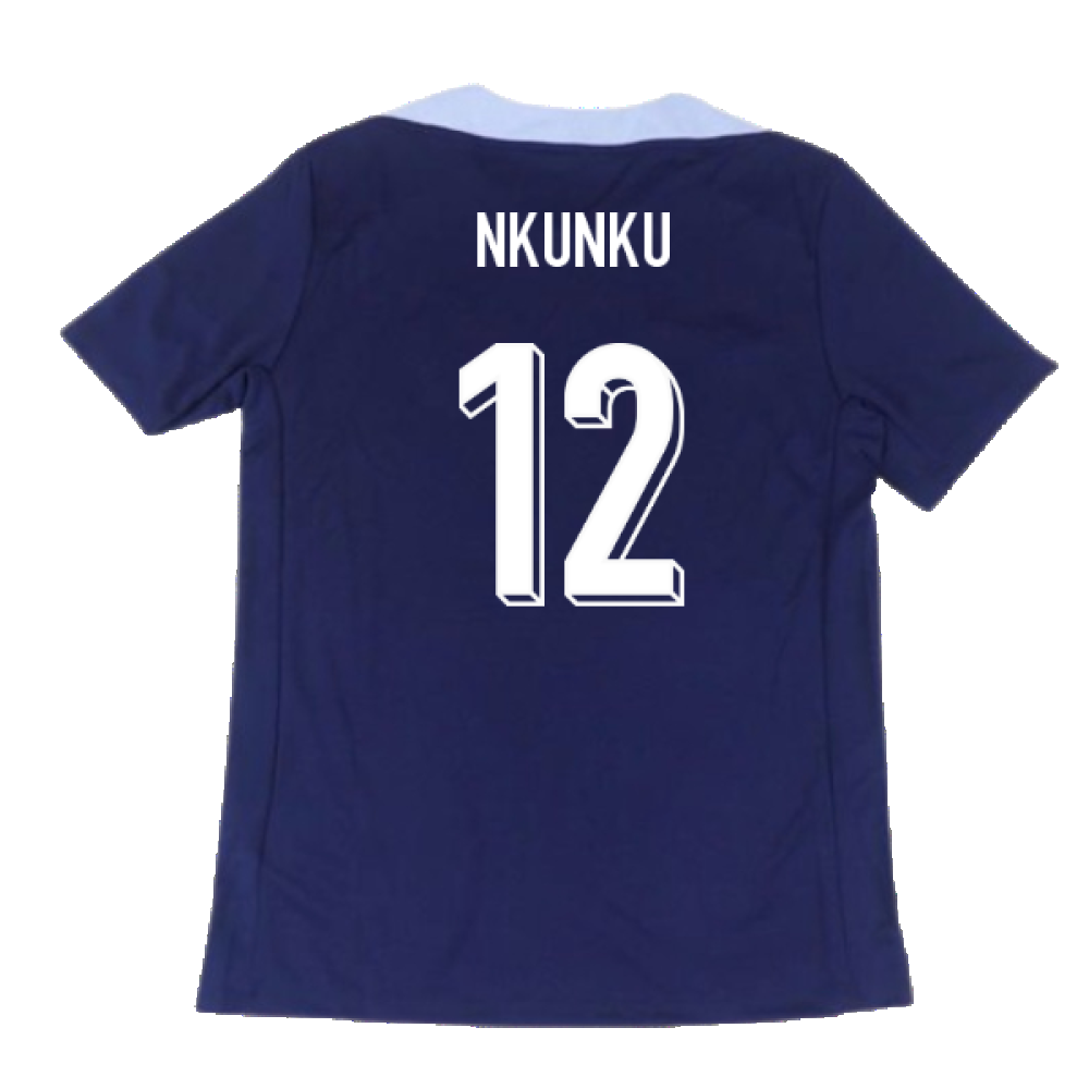 2024-2025 France Dri-Fit Strike Training Shirt (Navy) (Nkunku 12)