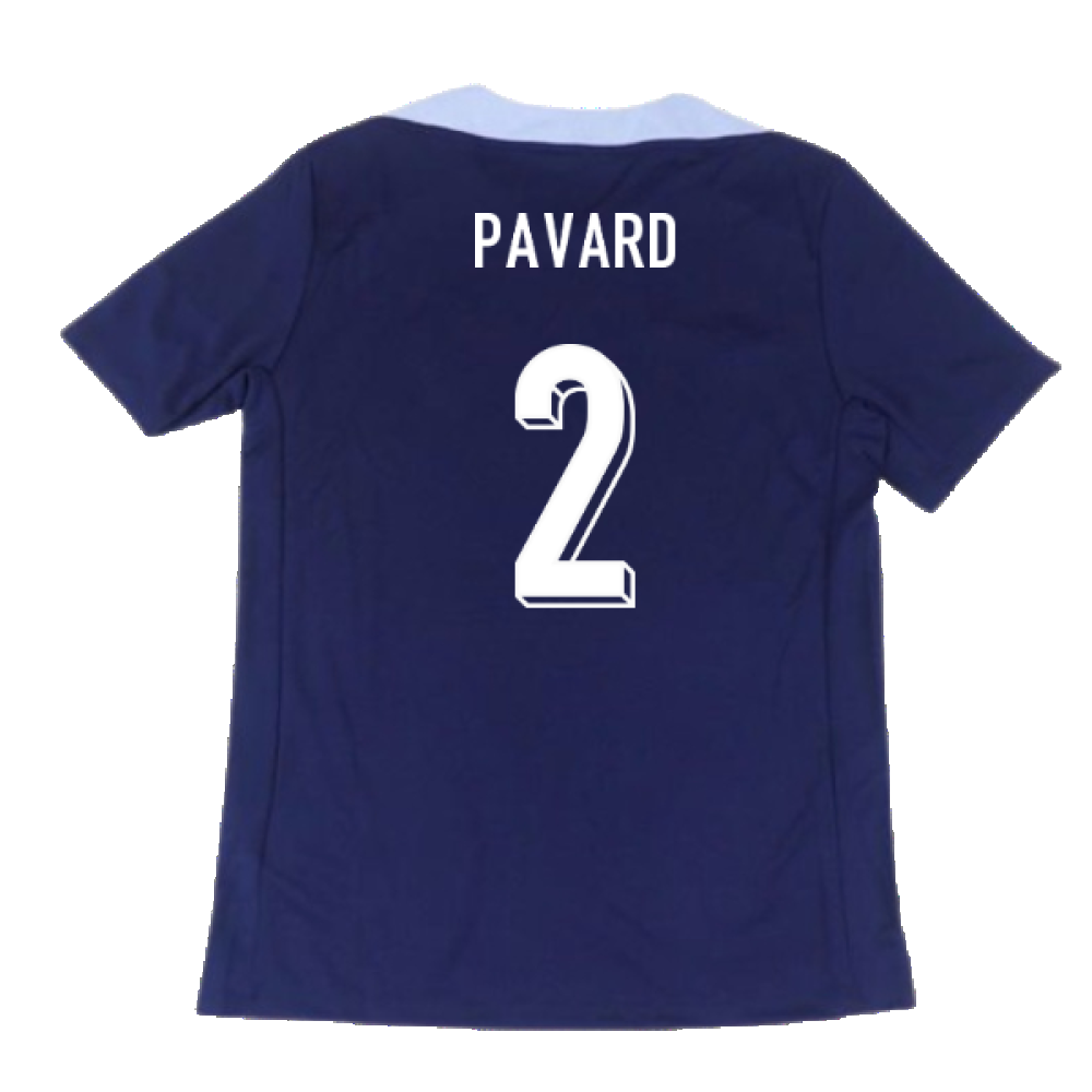 2024-2025 France Dri-Fit Strike Training Shirt (Navy) (Pavard 2)