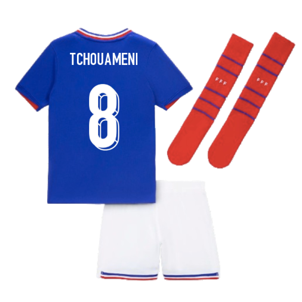 2024-2025 France Home Little Boys Mini Kit (Tchouameni 8)