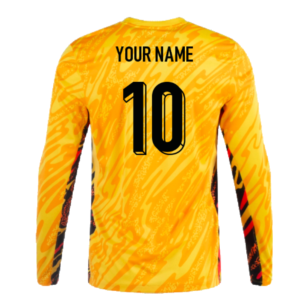 2024-2025 France Home LS Goalkeeper Shirt (Yellow) (Your Name)