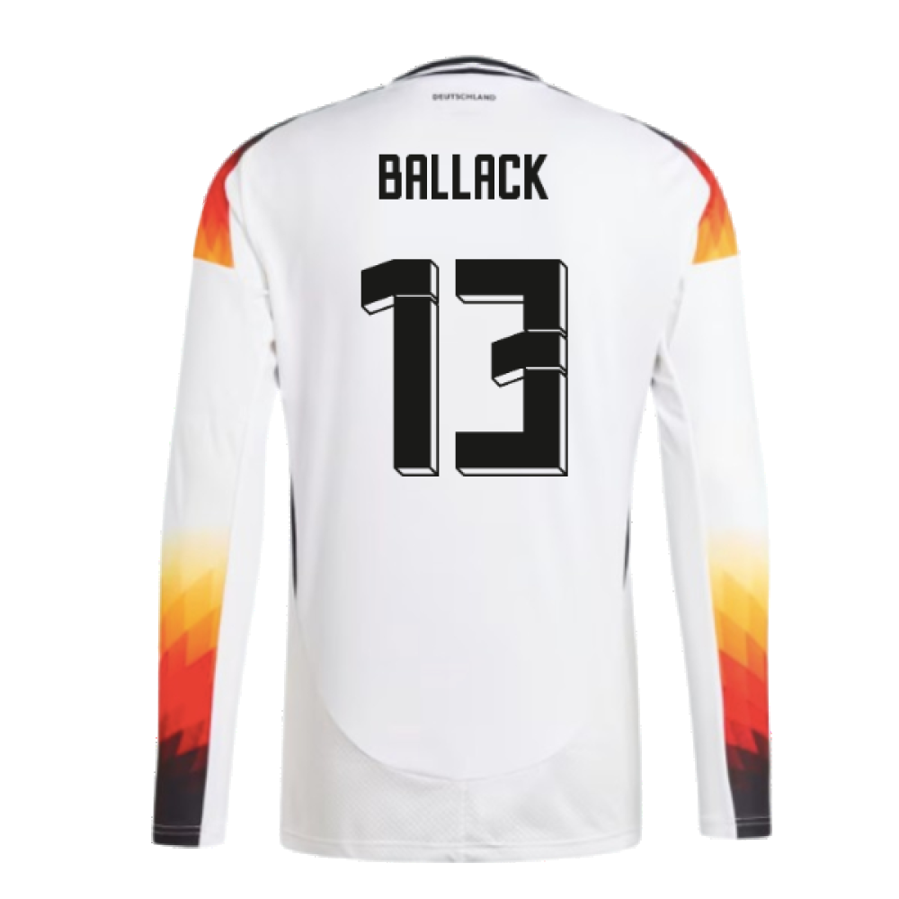 2024-2025 Germany Long Sleeve Home Shirt (Ballack 13)