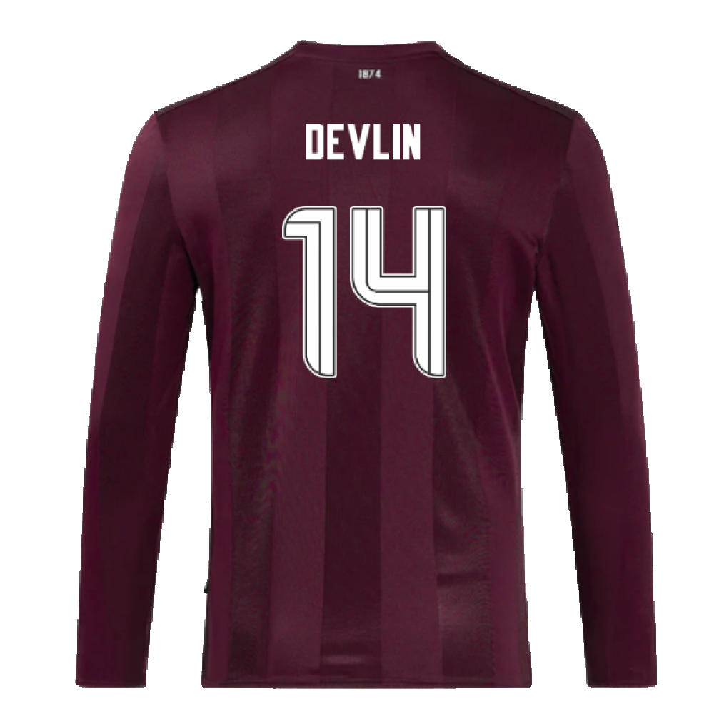 2024-2025 Hearts Long Sleeve Home Shirt (Devlin 14)