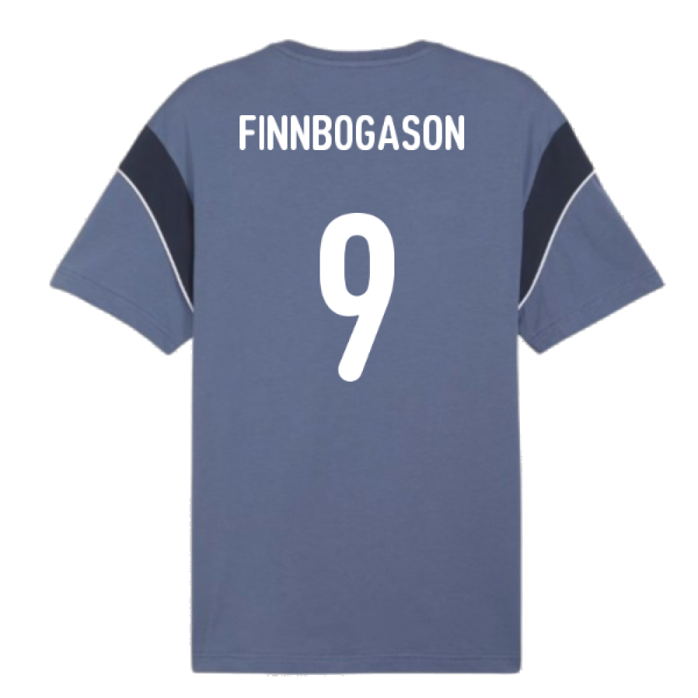 2024-2025 Iceland ftblArchive Tee (Cobalt) (Finnbogason 9)