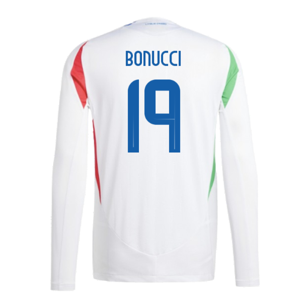 2024-2025 Italy Authentic Long Sleeve Away Shirt (BONUCCI 19)