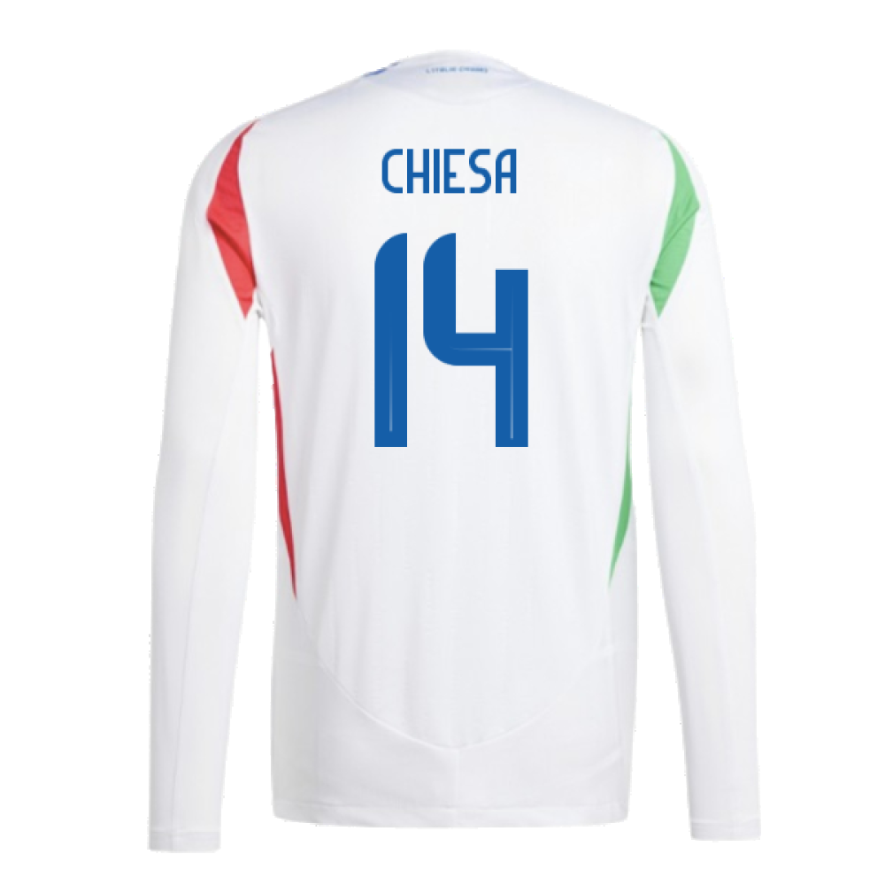 2024-2025 Italy Authentic Long Sleeve Away Shirt (CHIESA 14)