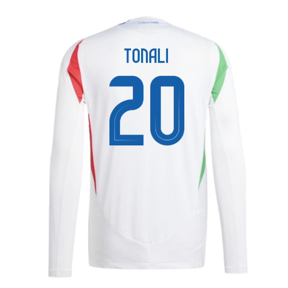 2024-2025 Italy Authentic Long Sleeve Away Shirt (TONALI 20)