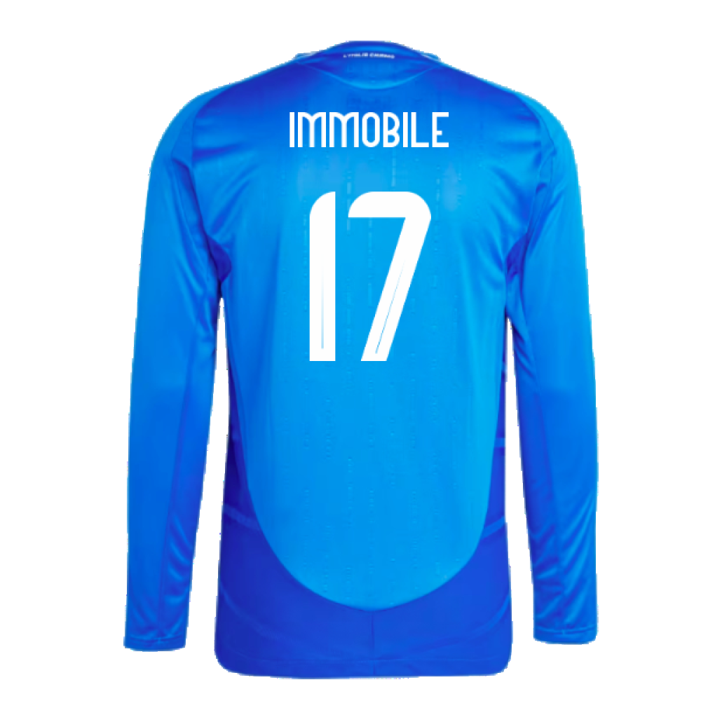 2024-2025 Italy Authentic Long Sleeve Home Shirt (IMMOBILE 17)