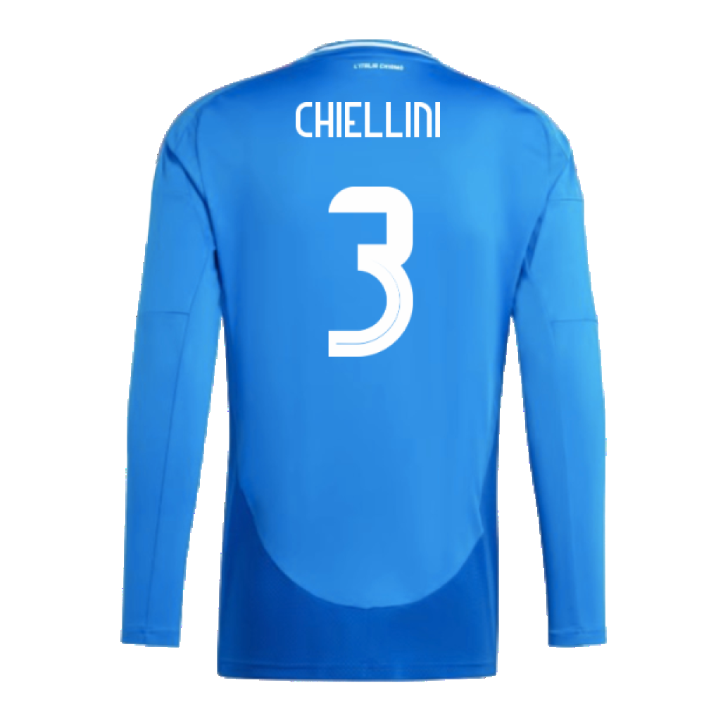 2024-2025 Italy Long Sleeve Home Shirt (CHIELLINI 3)