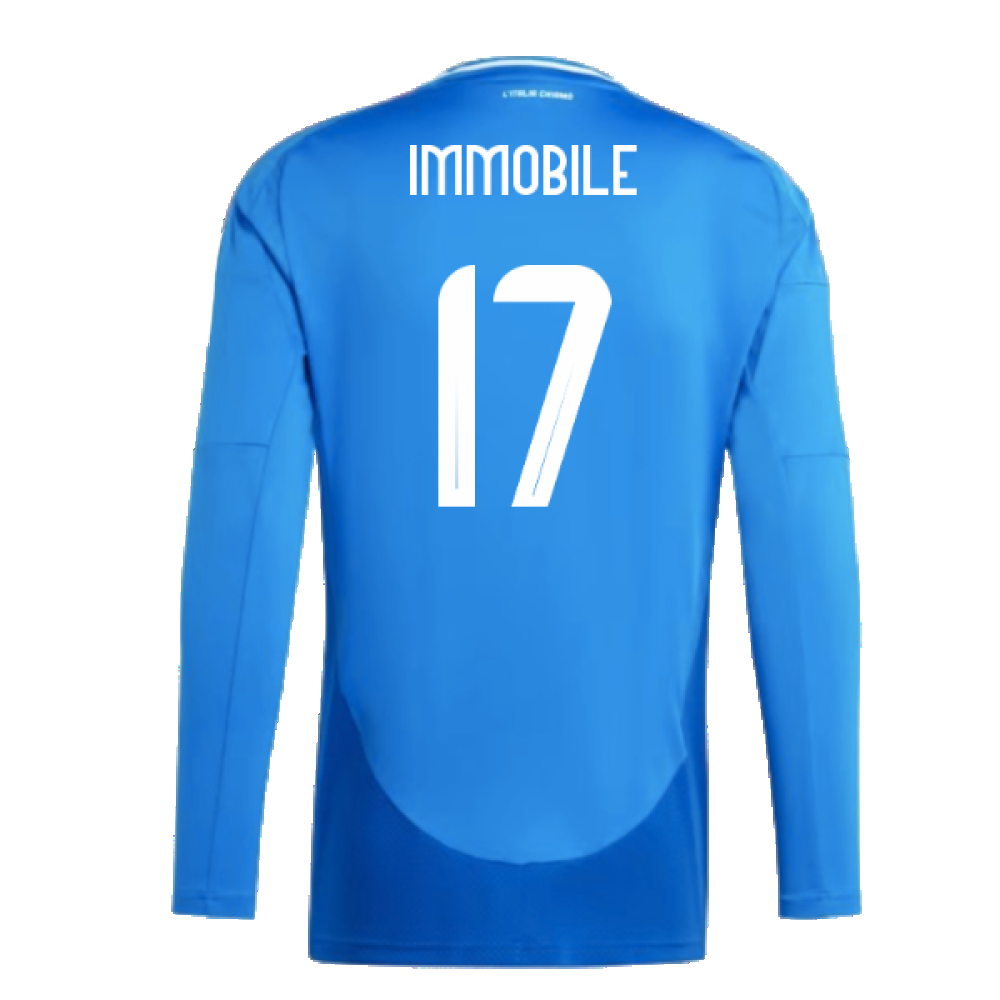 2024-2025 Italy Long Sleeve Home Shirt (IMMOBILE 17)