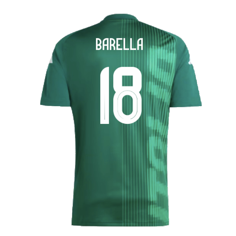 2024-2025 Italy Pre-Match Shirt (Green) (BARELLA 18)