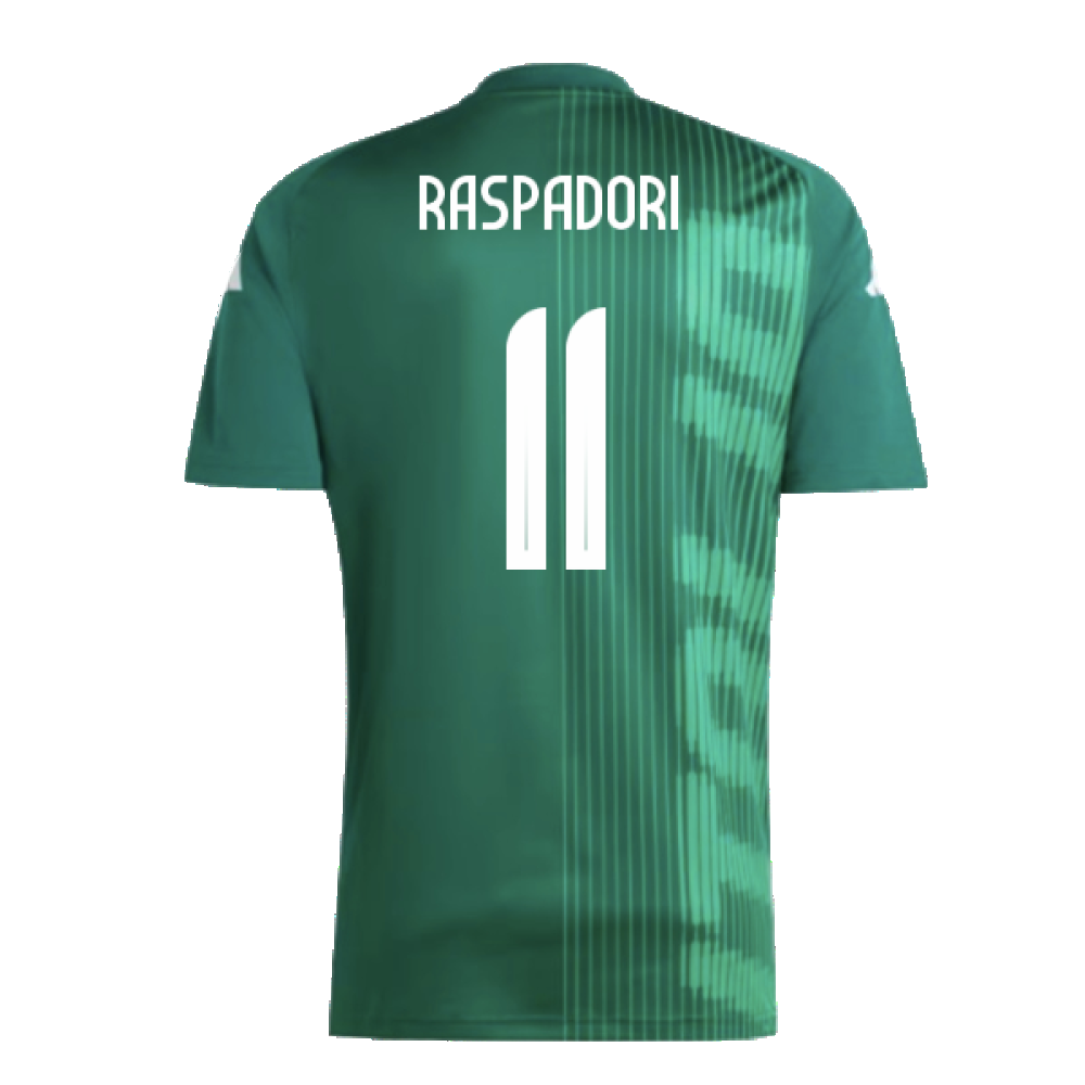 2024-2025 Italy Pre-Match Shirt (Green) (RASPADORI 11)