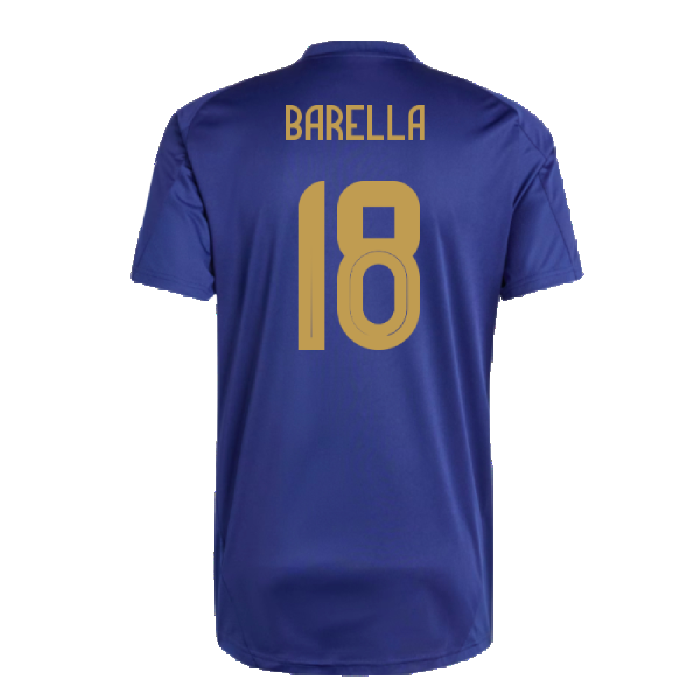 2024-2025 Italy Training Jersey (Navy) (BARELLA 18)