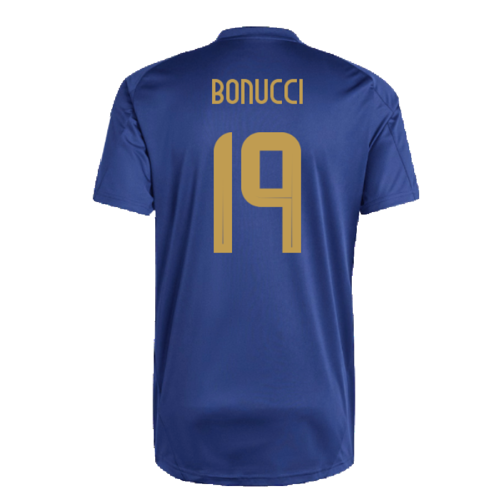 2024-2025 Italy Training Tee (Navy) (BONUCCI 19)