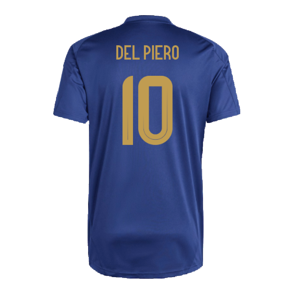 2024-2025 Italy Training Tee (Navy) (DEL PIERO 10)