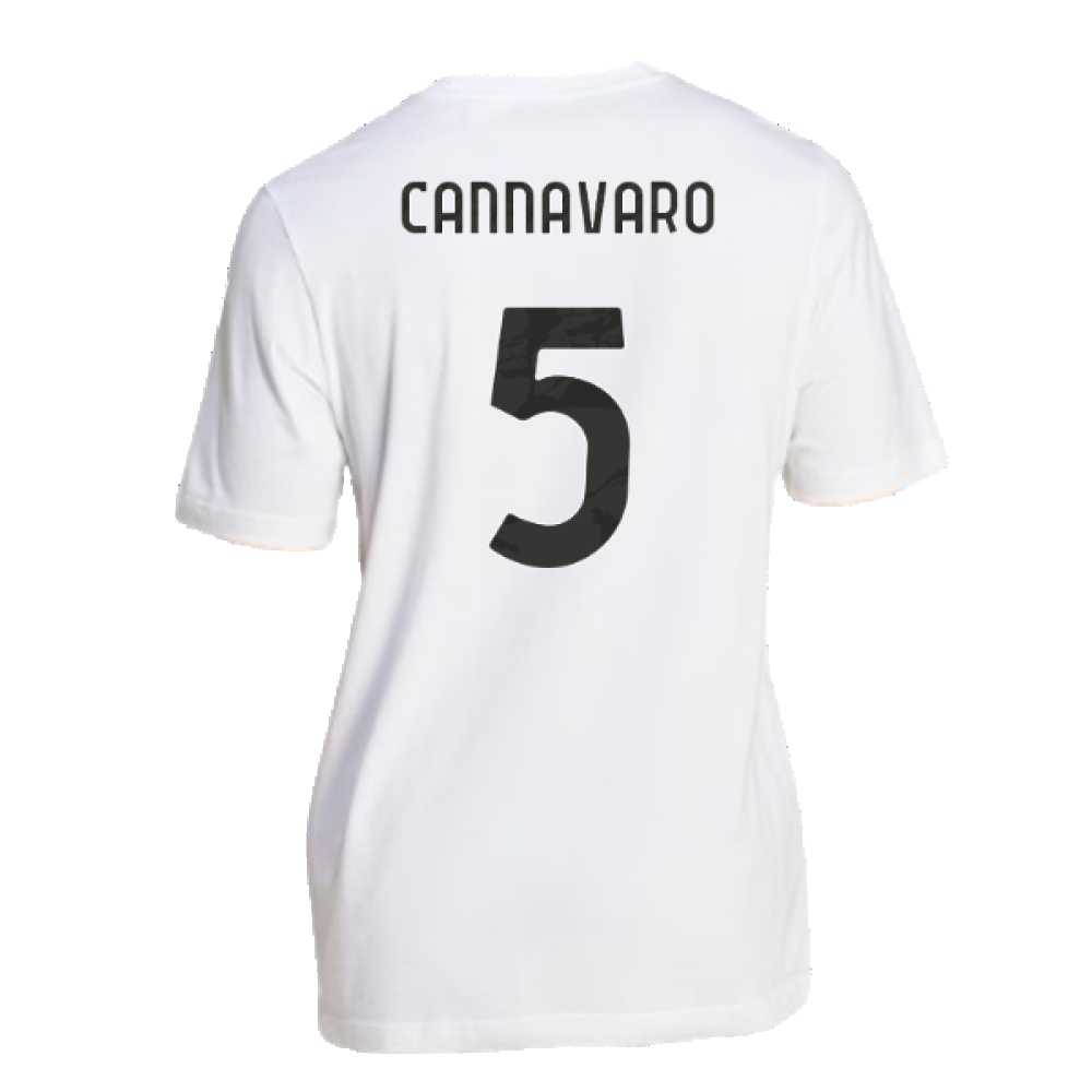 2024-2025 Juventus DNA Graphic Tee (White) (Cannavaro 5)