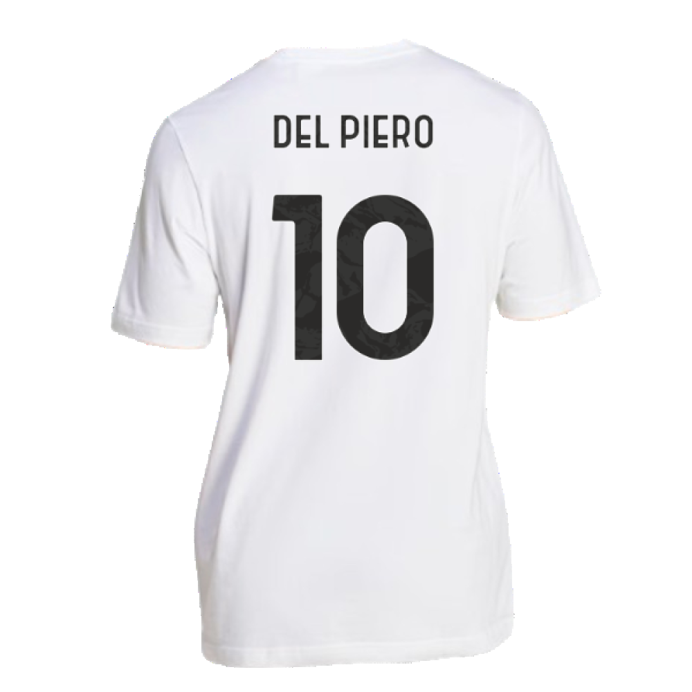 2024-2025 Juventus DNA Graphic Tee (White) (Del Piero 10)