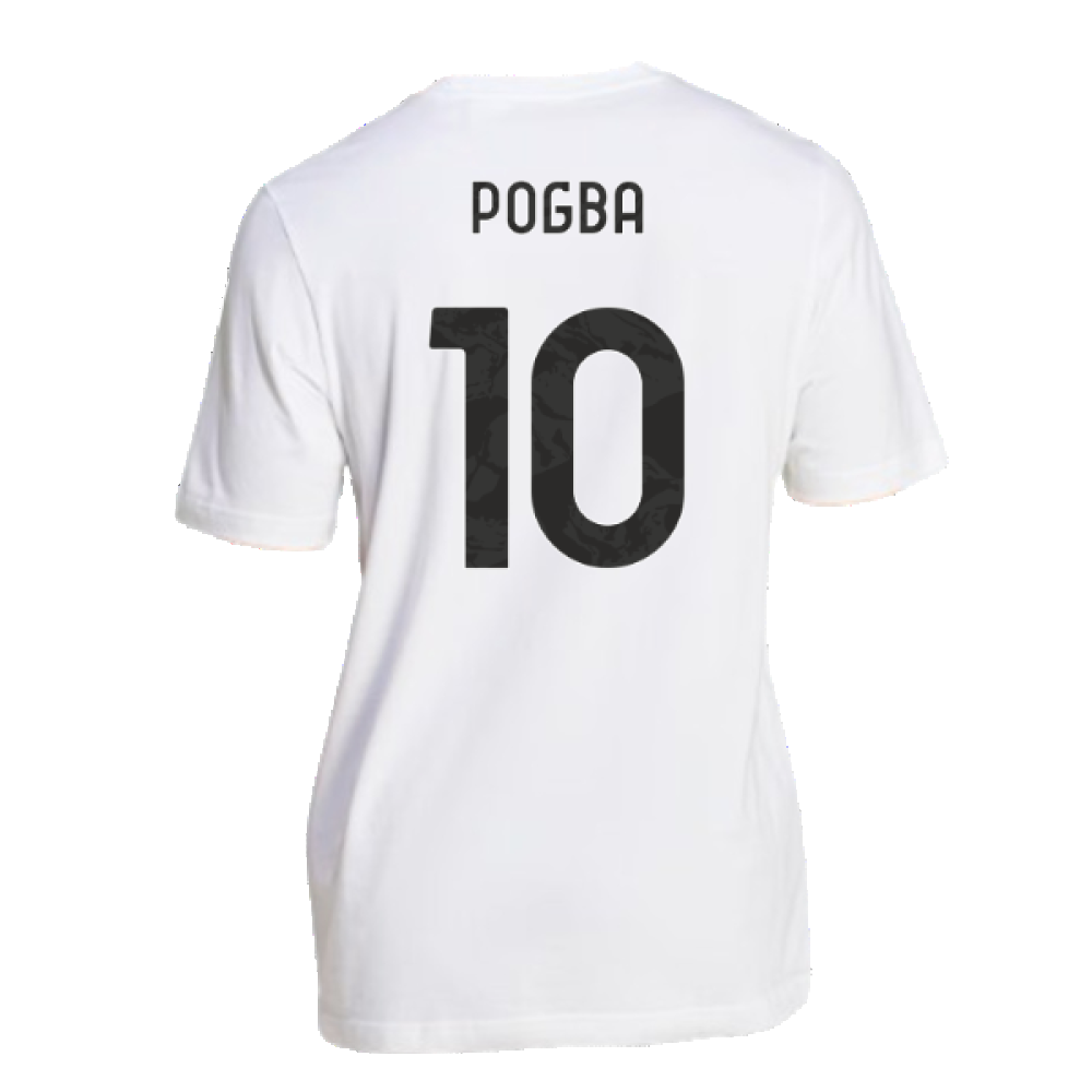 2024-2025 Juventus DNA Graphic Tee (White) (Pogba 10)