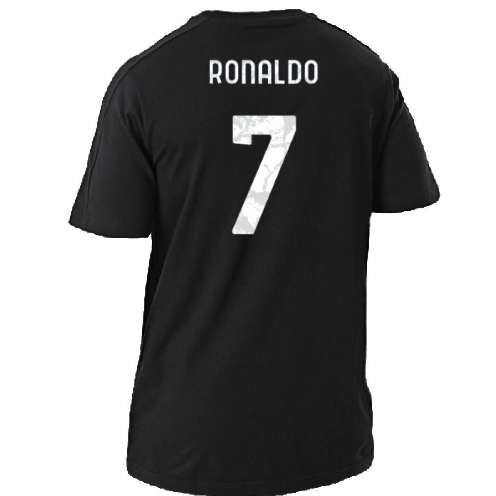 2024-2025 Juventus DNA Tee (Black) (Ronaldo 7)