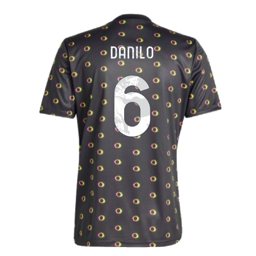 2024-2025 Juventus Pre-Match Shirt (Black) (Danilo 6)