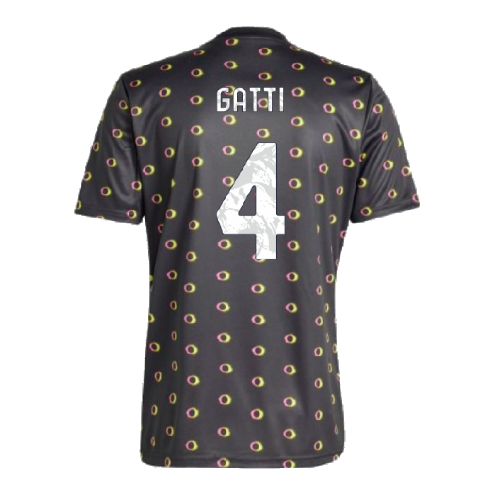 2024-2025 Juventus Pre-Match Shirt (Black) (Gatti 4)