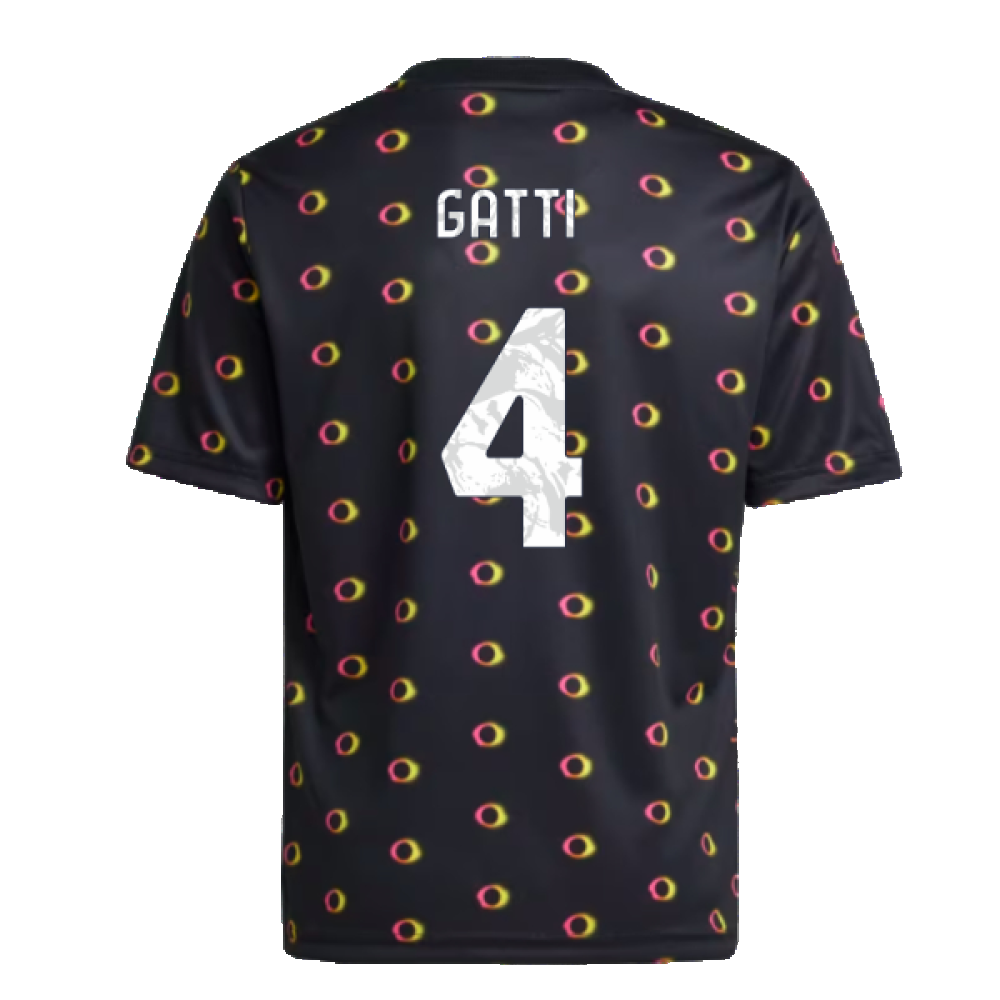 2024-2025 Juventus Pre-Match Shirt (Black) - Kids (Gatti 4)