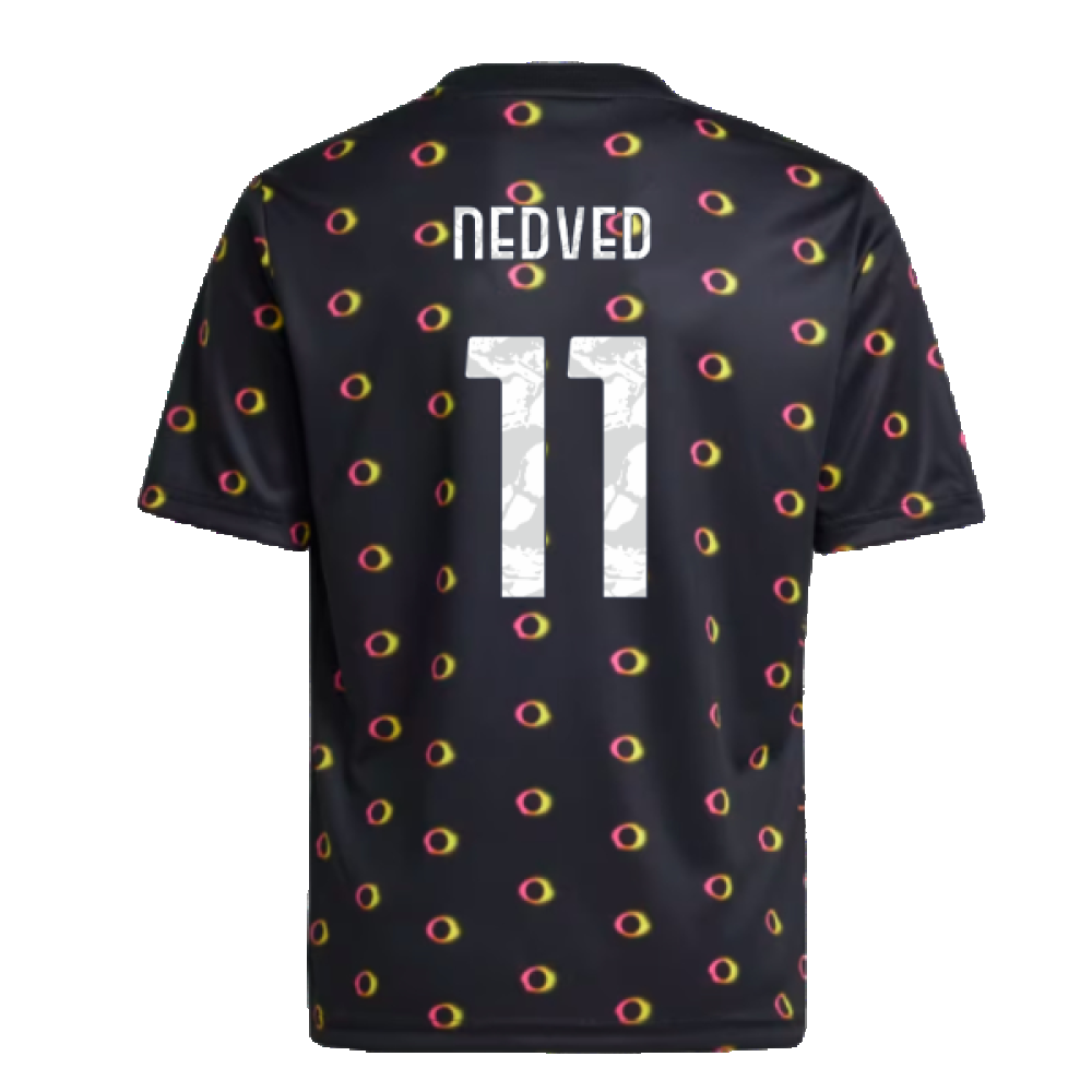 2024-2025 Juventus Pre-Match Shirt (Black) - Kids (Nedved 11)