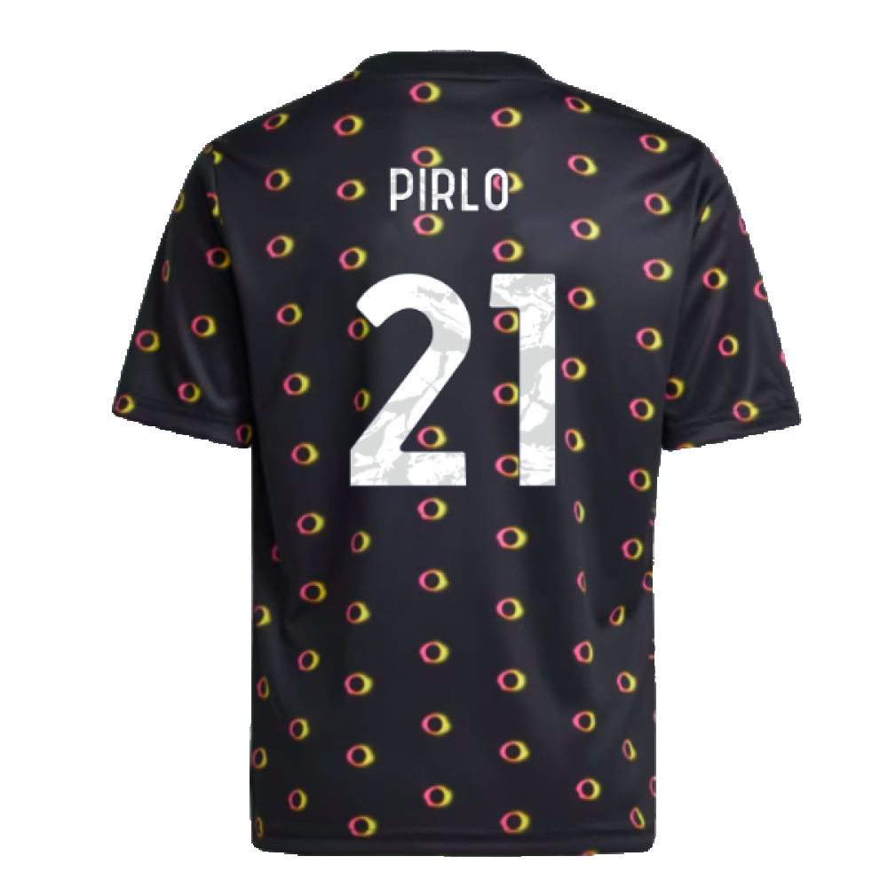 2024-2025 Juventus Pre-Match Shirt (Black) - Kids (Pirlo 21)